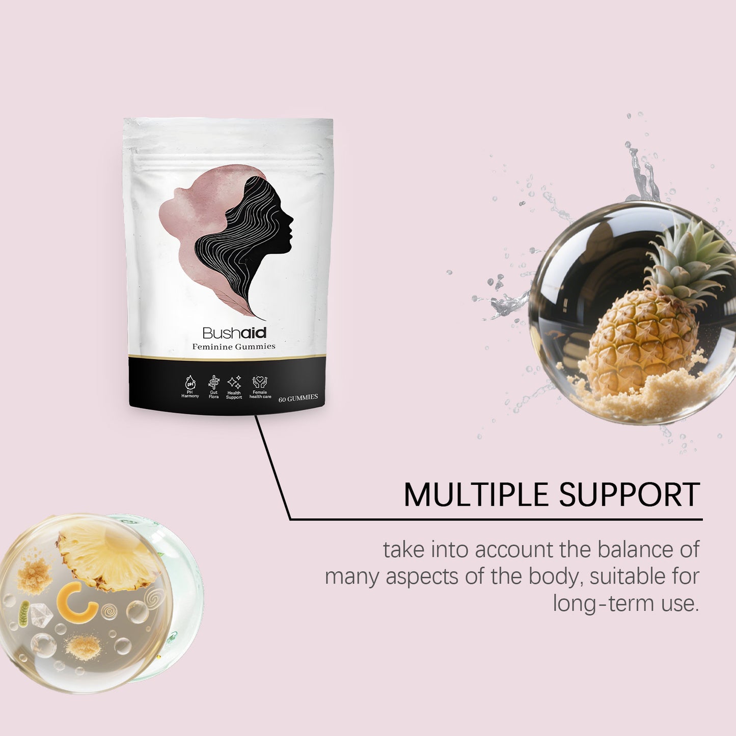 Bushaid Feminine Gummies Body Treatment